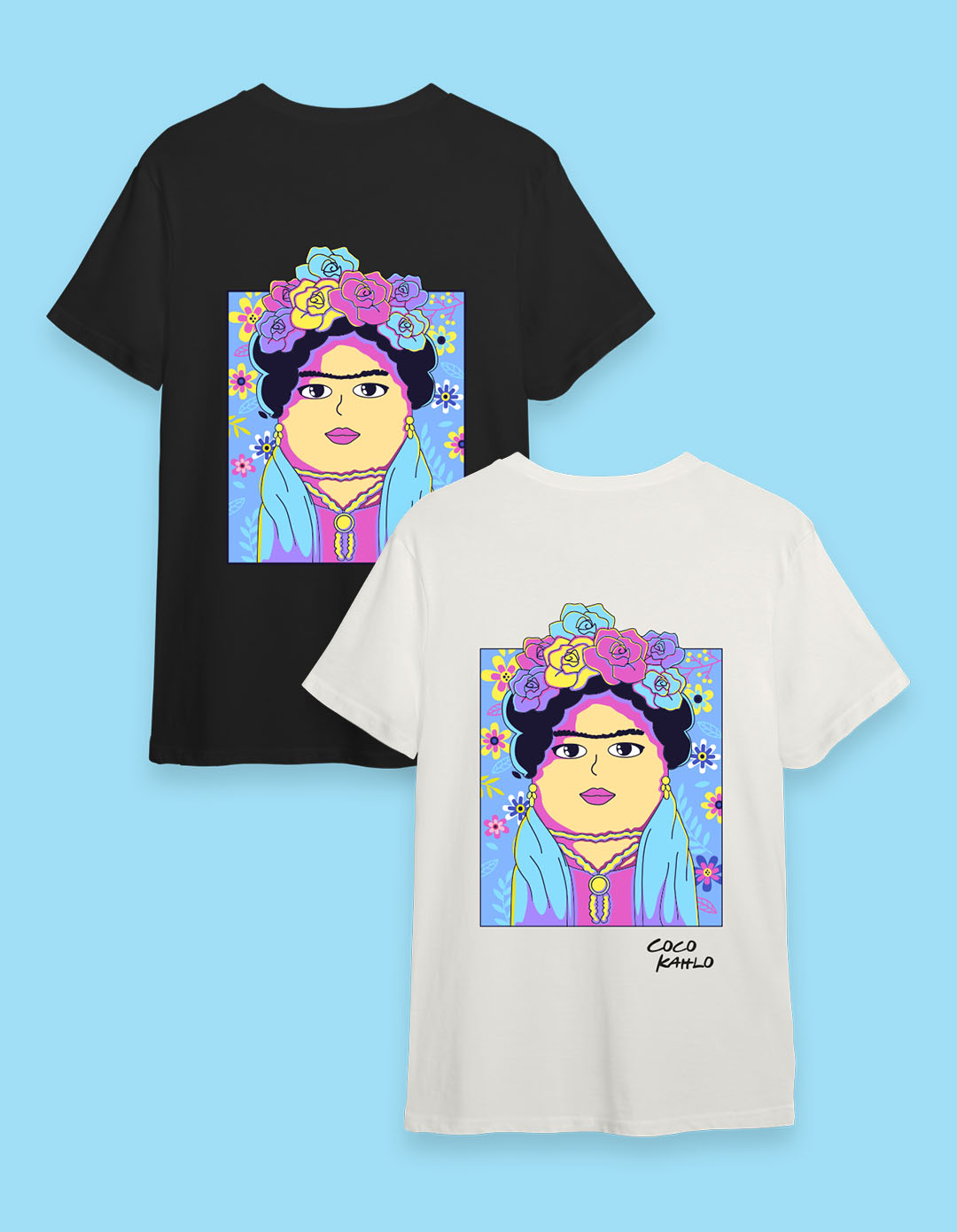 Oversize T-Shirt Coco Kahlo Negra