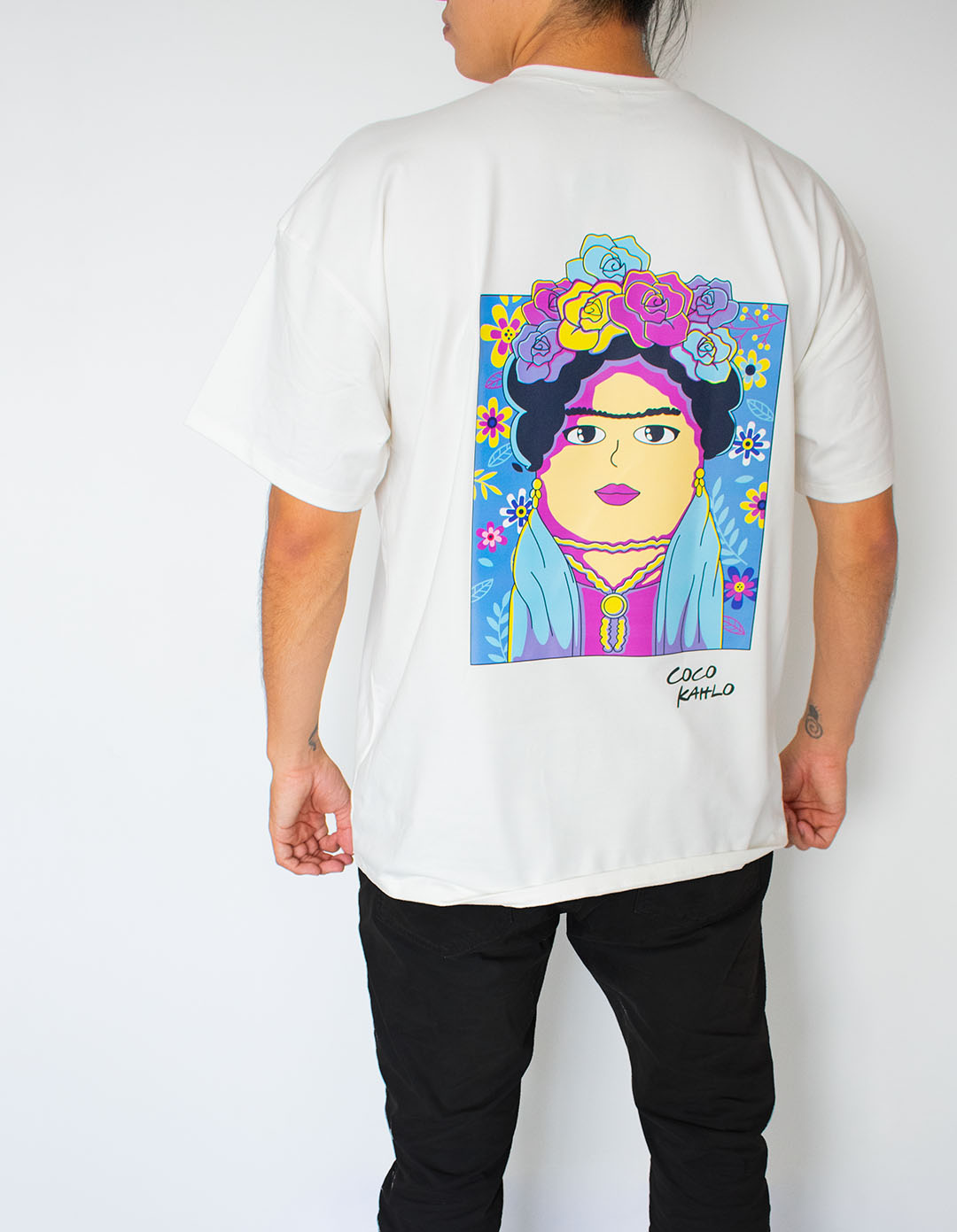 Oversize T-Shirt Coco Kahlo Blanca