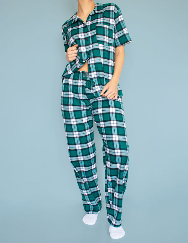 Set Pantalón Cuadros Verde